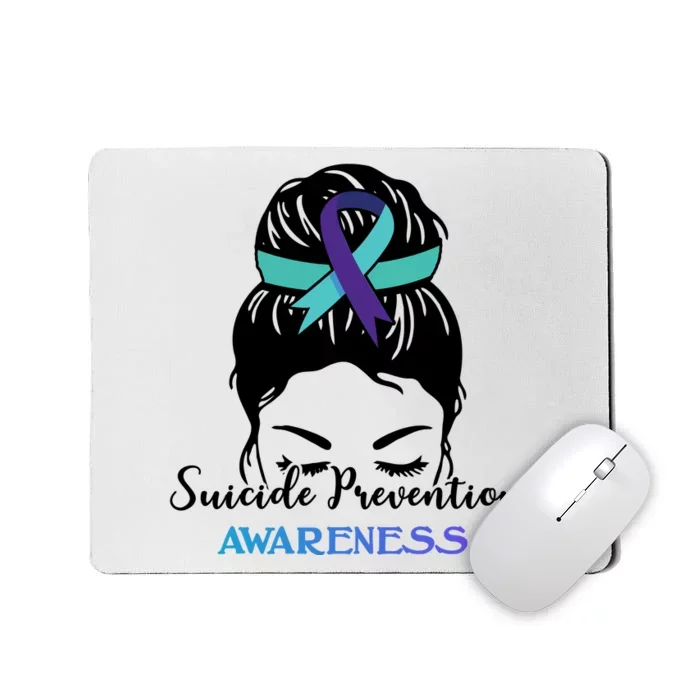 Suicide Prevention Awareness Hair Bun Ribbon Mousepad