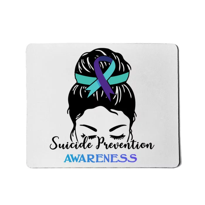 Suicide Prevention Awareness Hair Bun Ribbon Mousepad