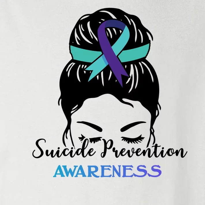 Suicide Prevention Awareness Hair Bun Ribbon Toddler Long Sleeve Shirt