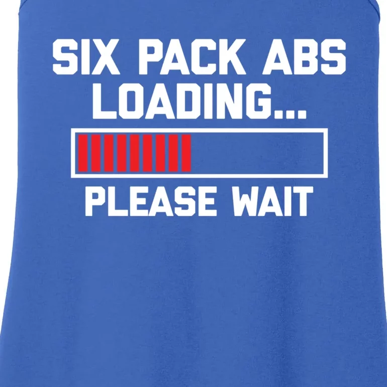 Six Pack Abs Loading (Please Wait) Gift Funny Gym Workout Funny Gift Ladies Essential Tank