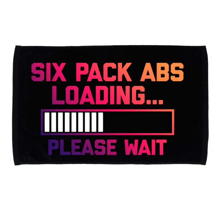 Six Pack Abs Loading (Please Wait) Meaningful Gift Funny Workout Gym Cool Gift Microfiber Hand Towel