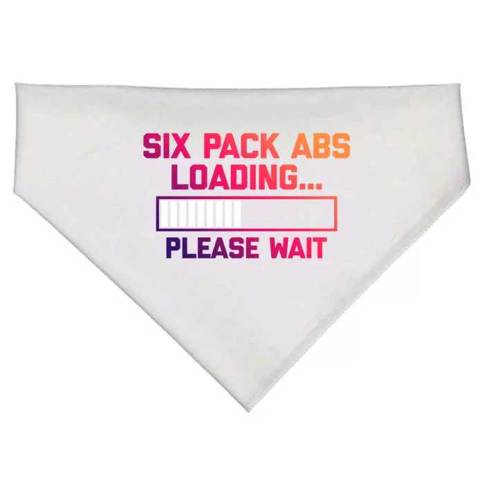 Six Pack Abs Loading (Please Wait) Meaningful Gift Funny Workout Gym Cool Gift USA-Made Doggie Bandana