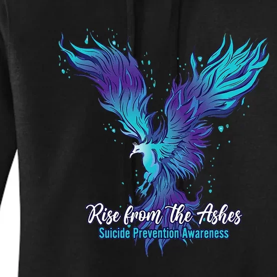 Suicide Prevention Awareness Phoenix Rise From The Ashes Women's Pullover Hoodie