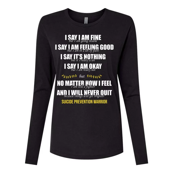 Suicide Prevention Awareness Warrior Quote Womens Cotton Relaxed Long Sleeve T-Shirt