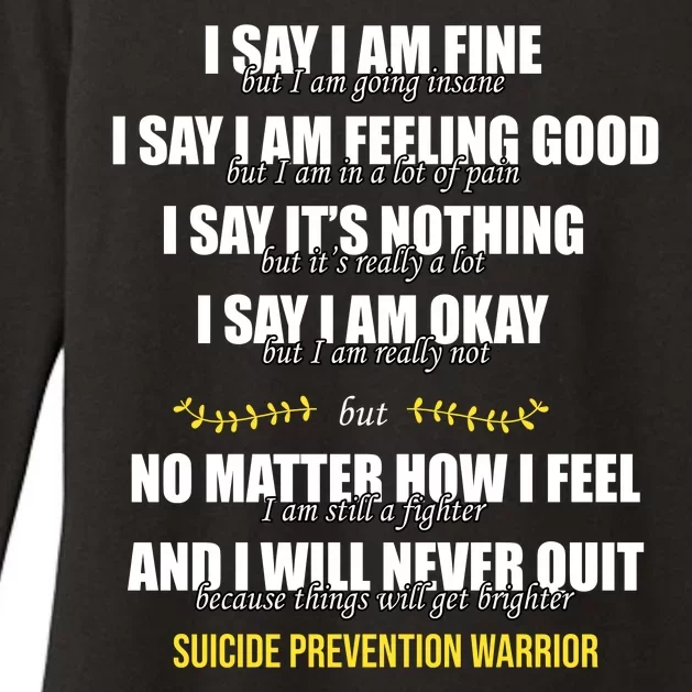 Suicide Prevention Awareness Warrior Quote Womens CVC Long Sleeve Shirt