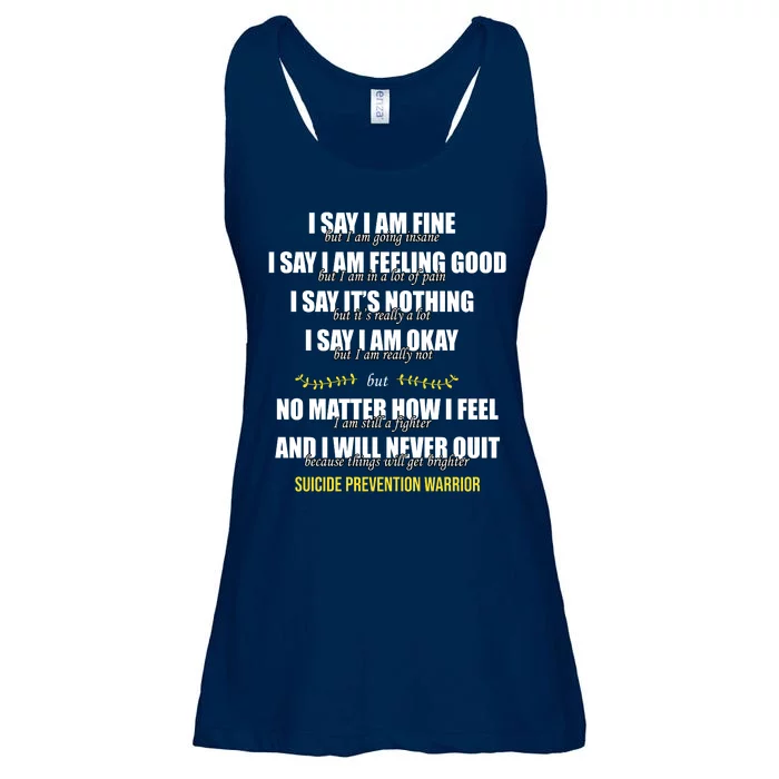 Suicide Prevention Awareness Warrior Quote Ladies Essential Flowy Tank