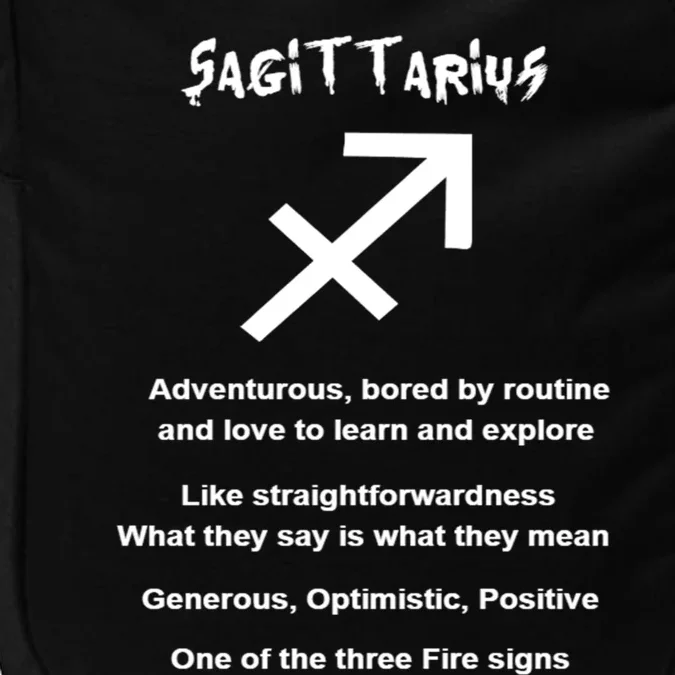 Sagittarius Personality Astrology Zodiac Sign Horoscope Meaningful Gift Impact Tech Backpack