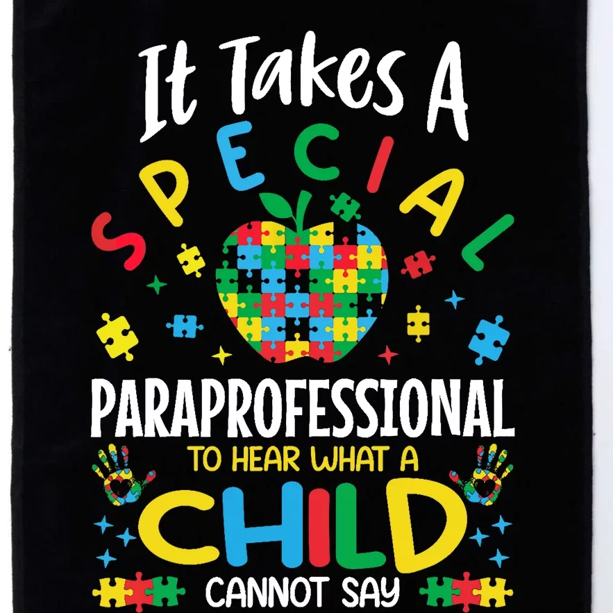 Special Paraprofessional Autism Awareness Teacher Platinum Collection Golf Towel