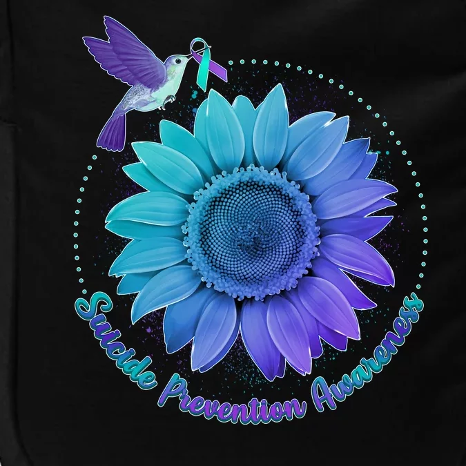 Suicide Prevention Awareness Hummingbird Flower Impact Tech Backpack