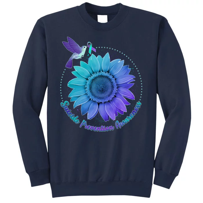 Suicide Prevention Awareness Hummingbird Flower Sweatshirt