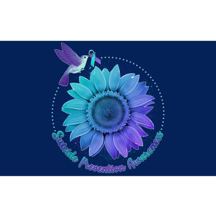 Suicide Prevention Awareness Hummingbird Flower Bumper Sticker