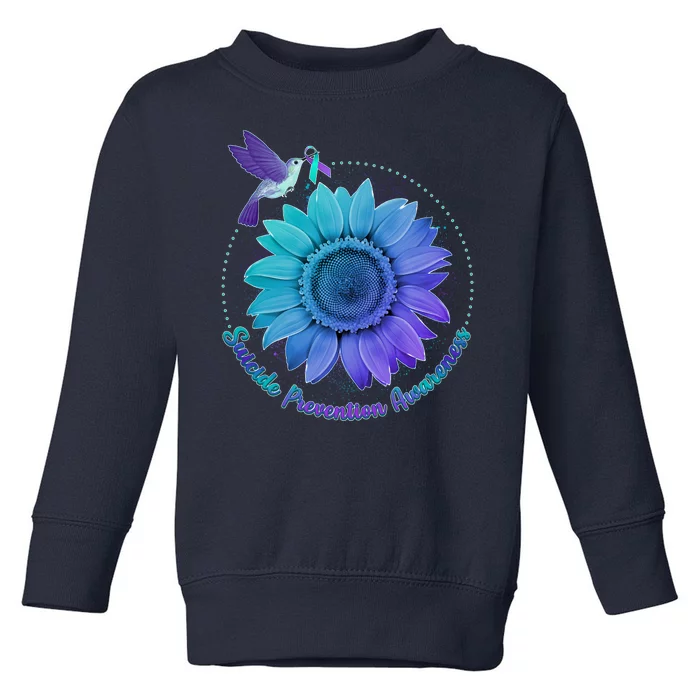 Suicide Prevention Awareness Hummingbird Flower Toddler Sweatshirt