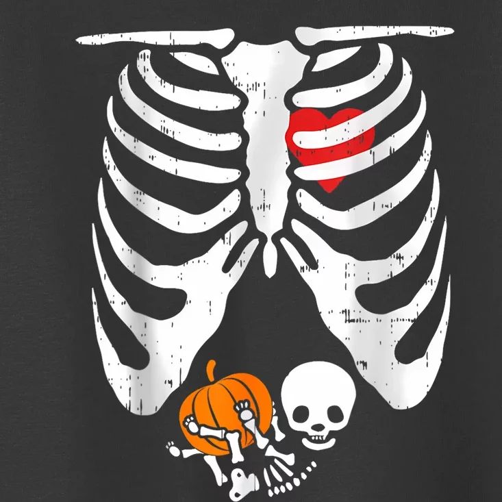 Skeleton Pregnancy Announcement Mom Halloween Toddler T-Shirt