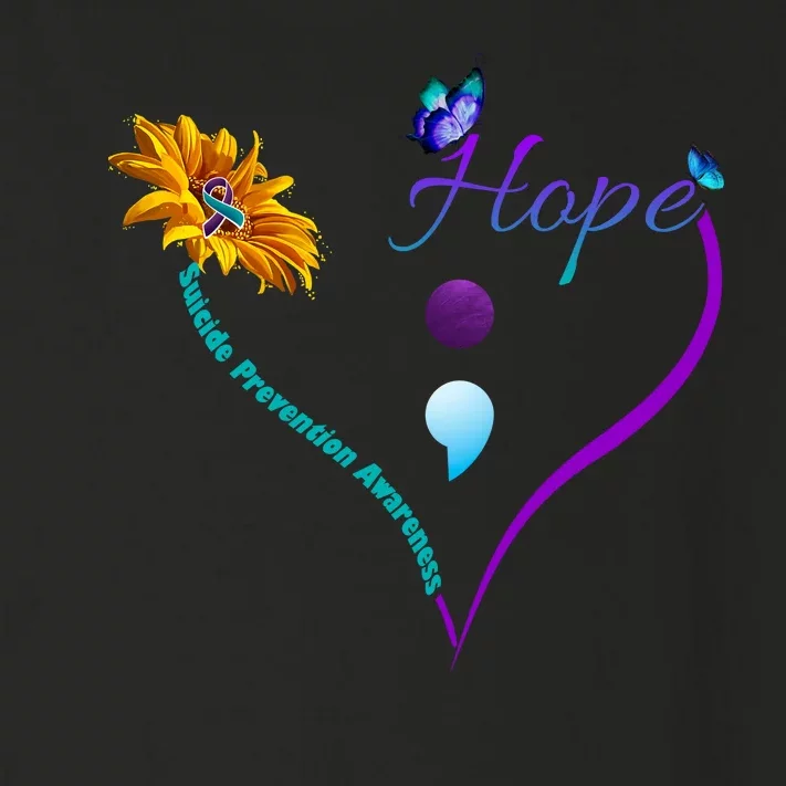 Suicide Prevention Awareness Floral Heart Toddler Long Sleeve Shirt