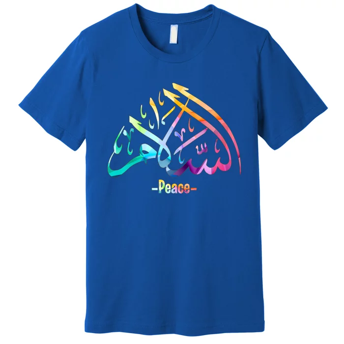 Salam Peace Arabic Calligraphy Design Gift Premium T-Shirt