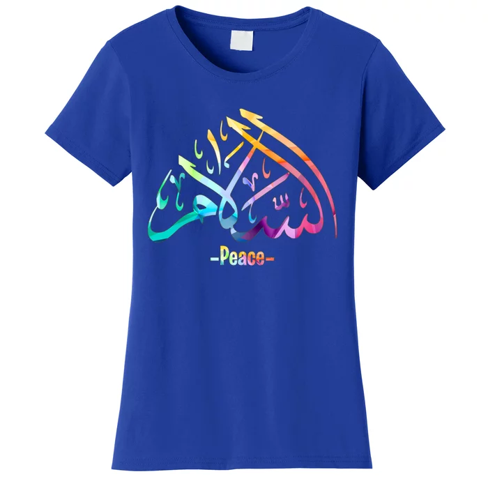 Salam Peace Arabic Calligraphy Design Gift Women's T-Shirt