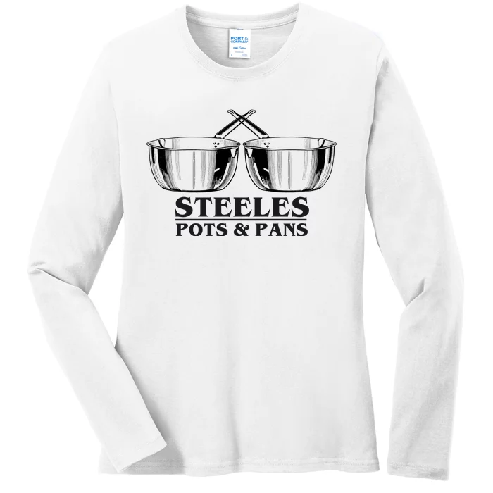 Steeles Pots And Pans Ladies Long Sleeve Shirt