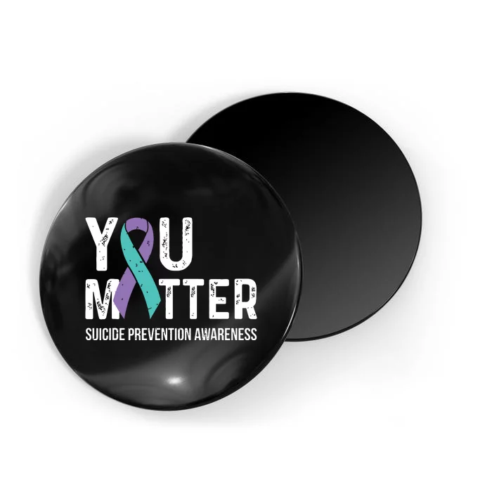 Suicide Prevention Awareness Teal & Purple Ribbon You Matter Magnet