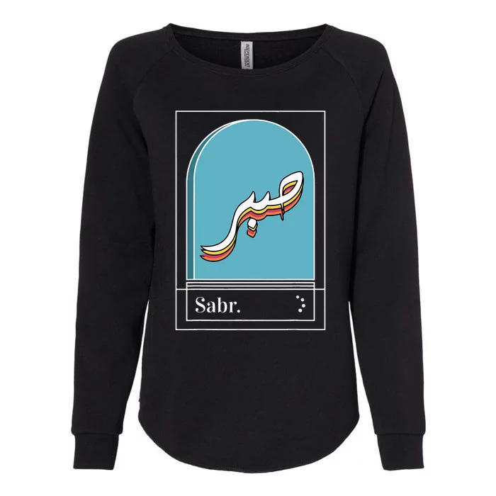 Sabr Patience Arabic calligraphy Womens California Wash Sweatshirt