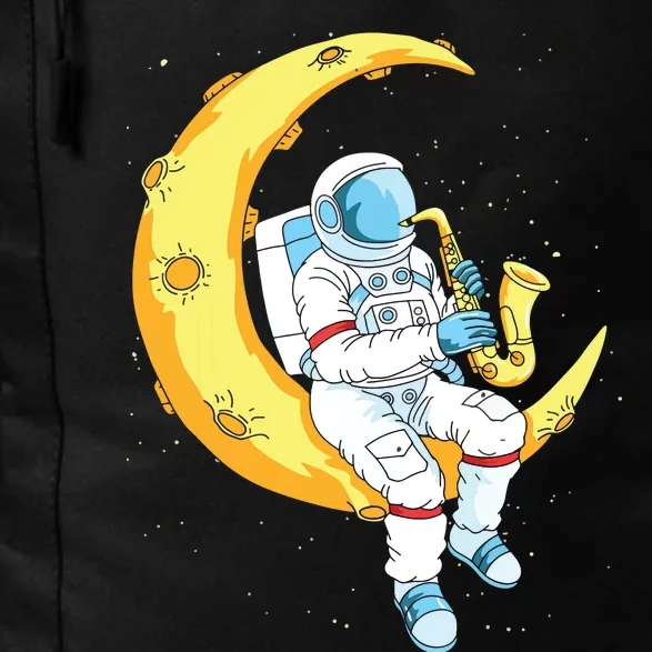 Saxophone Player Astronaut Saxophonist Moon Jazz Musician Daily Commute Backpack