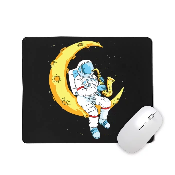 Saxophone Player Astronaut Saxophonist Moon Jazz Musician Mousepad