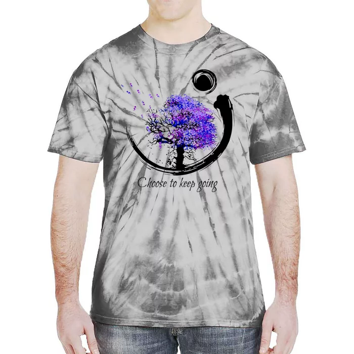 Suicide Prevention Awareness Choose To Keep Going Tie-Dye T-Shirt