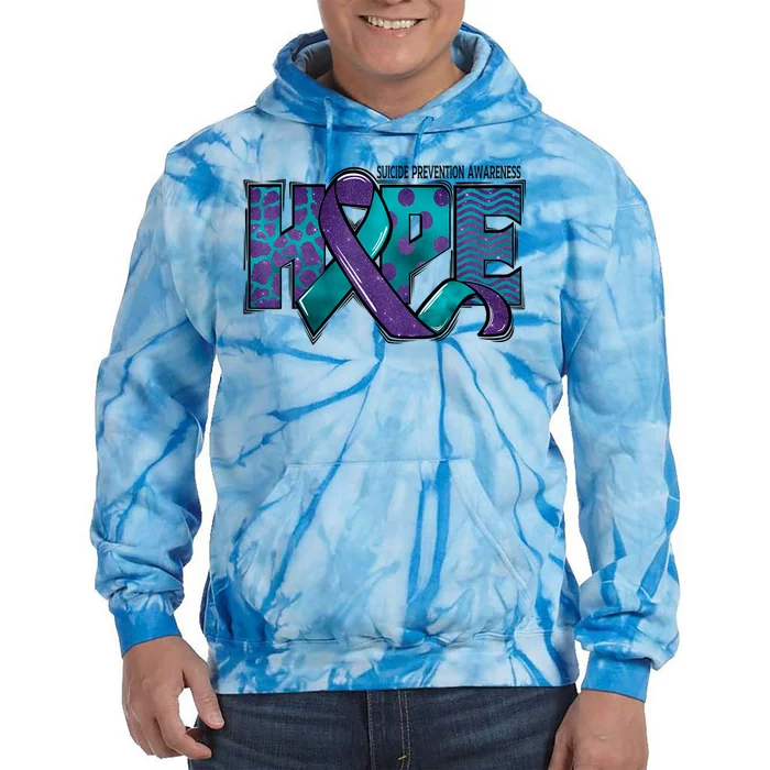 Suicide Prevention Awareness Warrior Hope Ribbon You Matter Tie Dye Hoodie