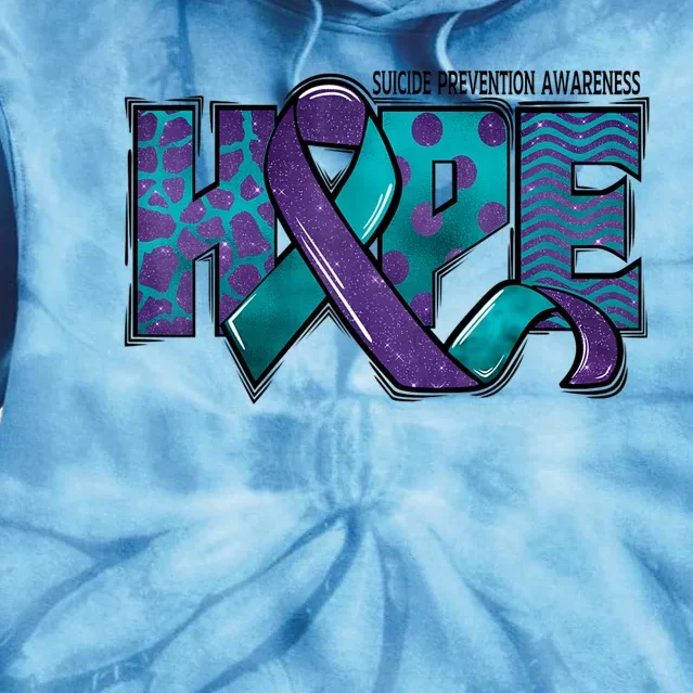 Suicide Prevention Awareness Warrior Hope Ribbon You Matter Tie Dye Hoodie