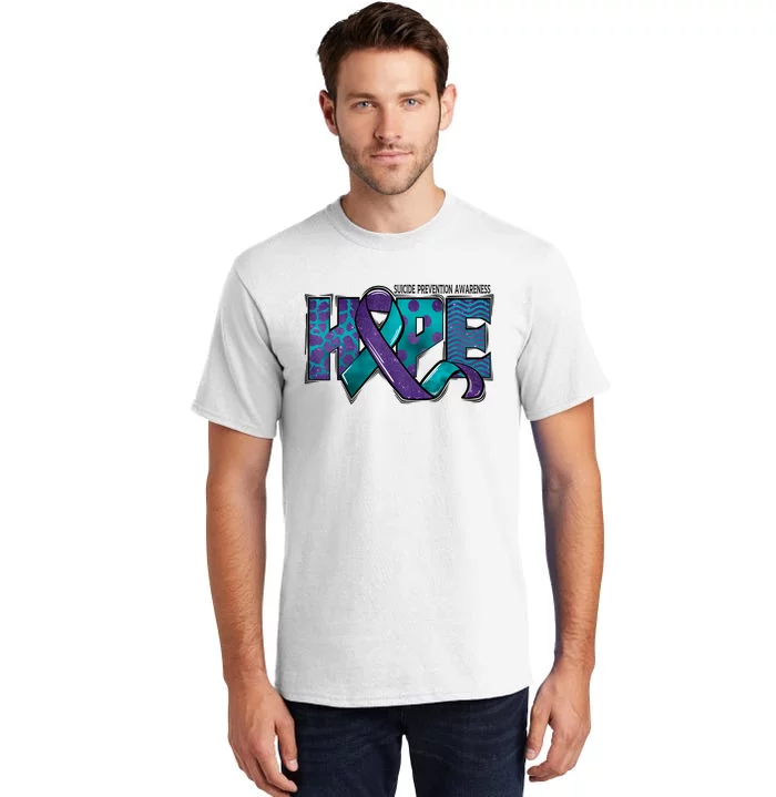 Suicide Prevention Awareness Warrior Hope Ribbon You Matter Tall T-Shirt