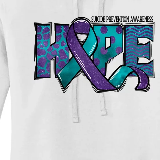 Suicide Prevention Awareness Warrior Hope Ribbon You Matter Women's Pullover Hoodie