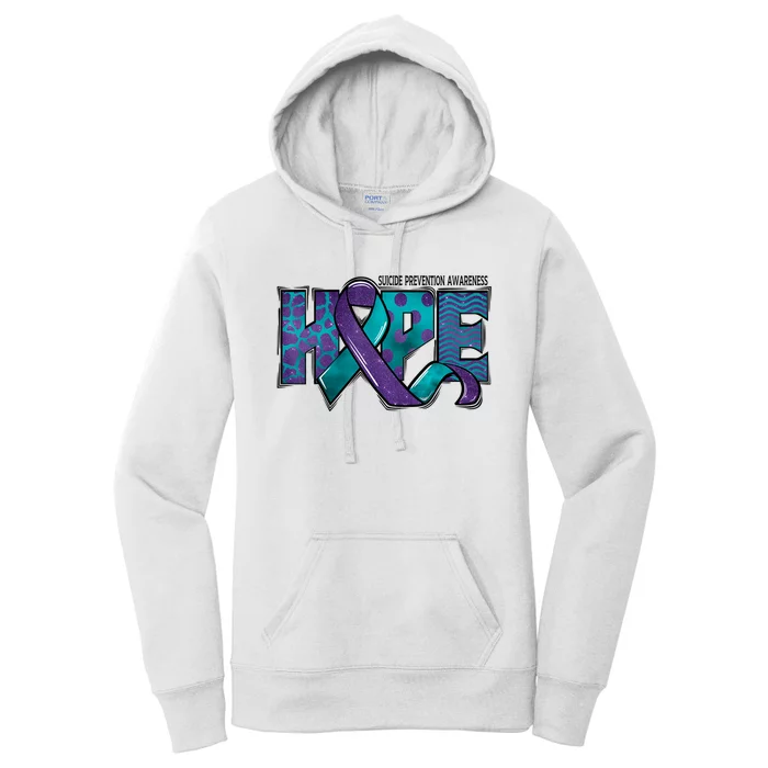 Suicide Prevention Awareness Warrior Hope Ribbon You Matter Women's Pullover Hoodie