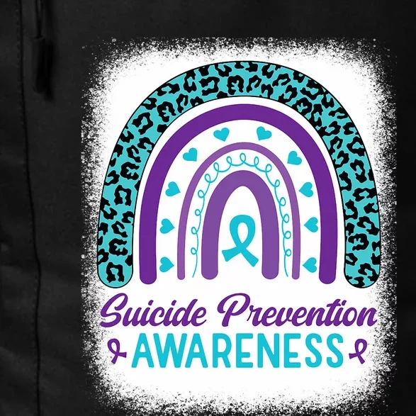 Suicide Prevention Awareness Rainbow Teal & Purple Ribbon Daily Commute Backpack