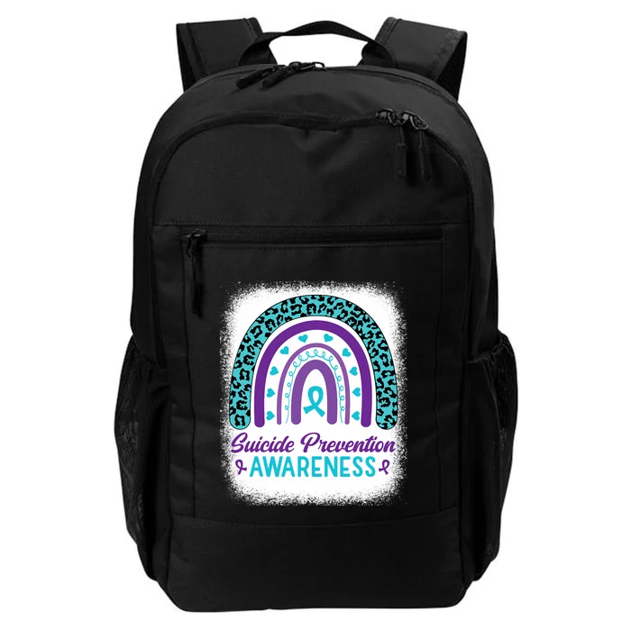 Suicide Prevention Awareness Rainbow Teal & Purple Ribbon Daily Commute Backpack