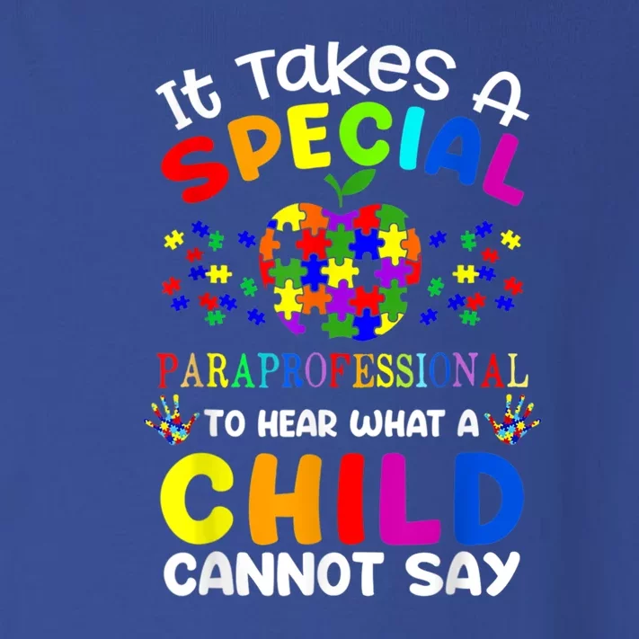 Special Paraprofessional Autism Awareness. Toddler Long Sleeve Shirt