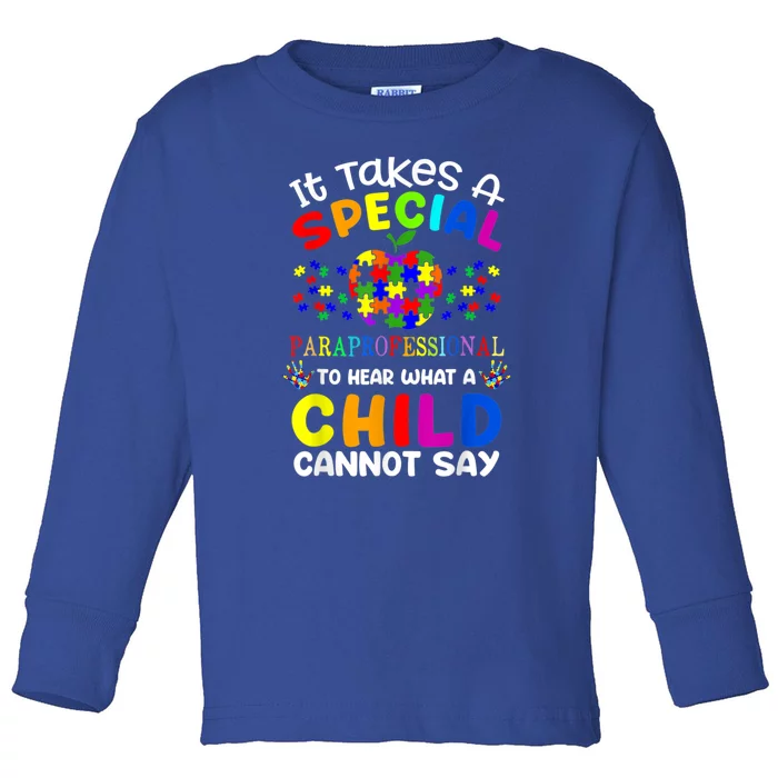 Special Paraprofessional Autism Awareness. Toddler Long Sleeve Shirt