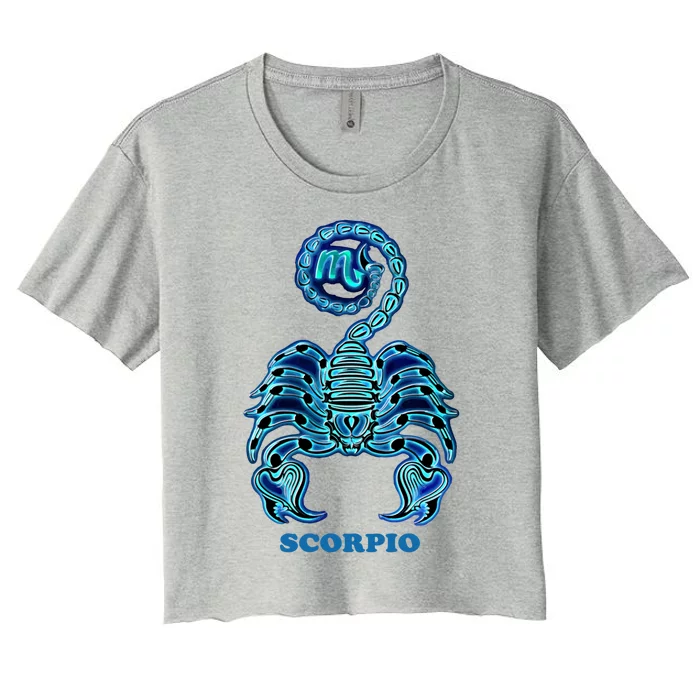 Scorpio Personality Astrology Zodiac Sign Horoscope Design Funny Gift Women's Crop Top Tee