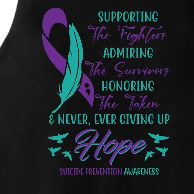 Suicide Prevention Awareness Hope Quote Ladies Tri-Blend Wicking Tank