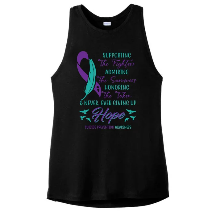 Suicide Prevention Awareness Hope Quote Ladies Tri-Blend Wicking Tank