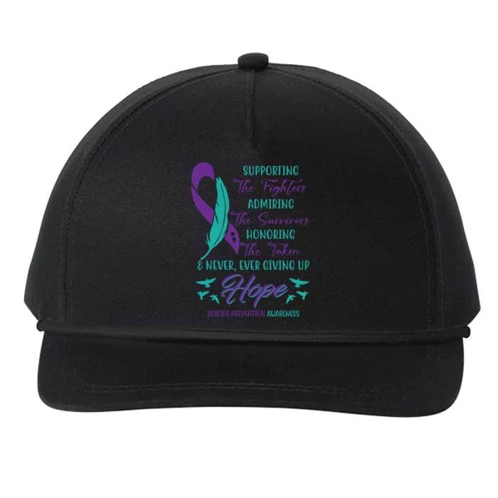 Suicide Prevention Awareness Hope Quote Snapback Five-Panel Rope Hat