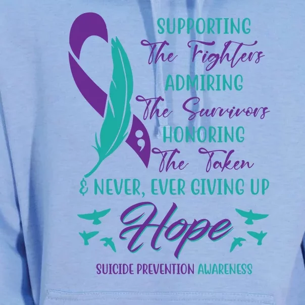 Suicide Prevention Awareness Hope Quote Unisex Surf Hoodie