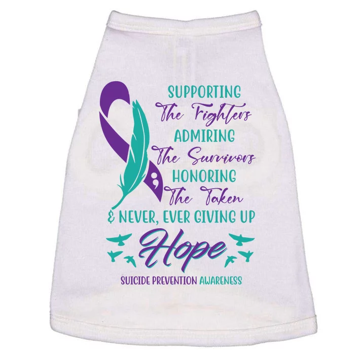 Suicide Prevention Awareness Hope Quote Doggie Tank