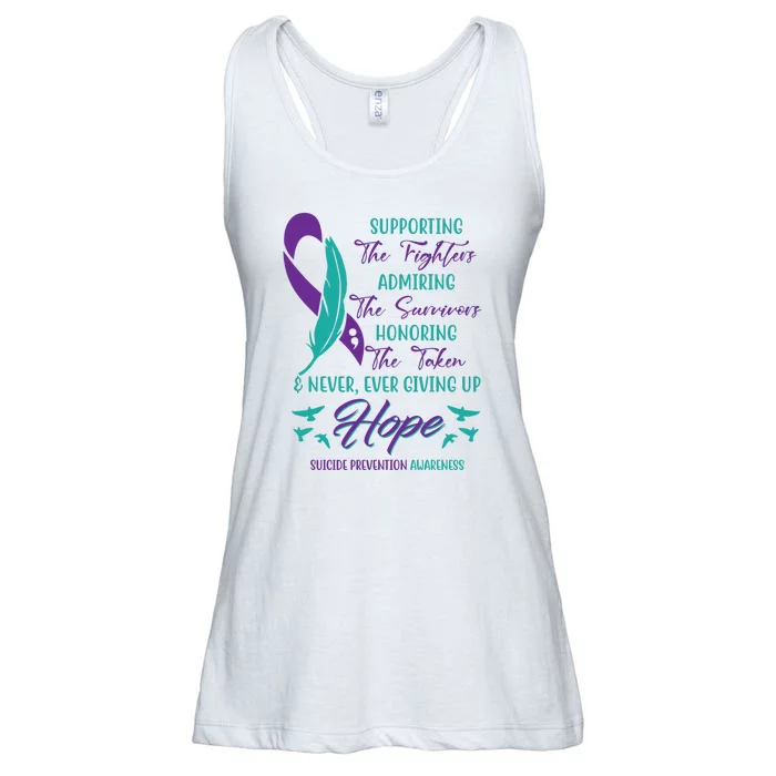 Suicide Prevention Awareness Hope Quote Ladies Essential Flowy Tank