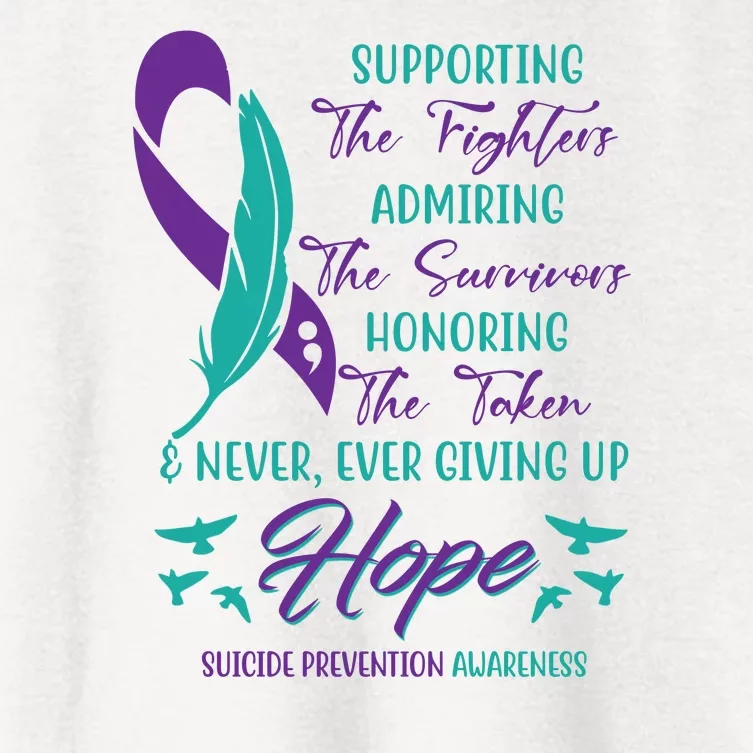 Suicide Prevention Awareness Hope Quote Women's Crop Top Tee