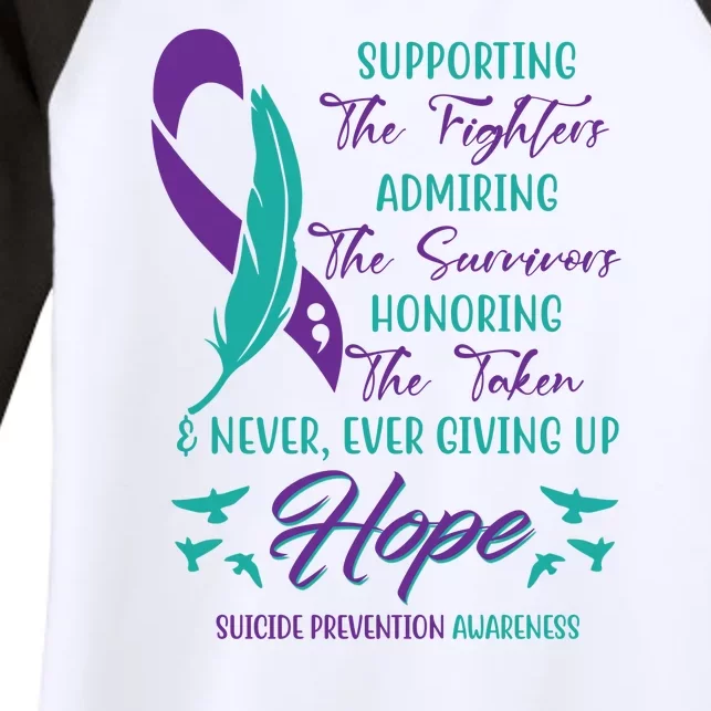 Suicide Prevention Awareness Hope Quote Women's Tri-Blend 3/4-Sleeve Raglan Shirt