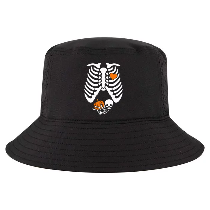 Skeleton Pregnancy Announcement Mom Cool Comfort Performance Bucket Hat