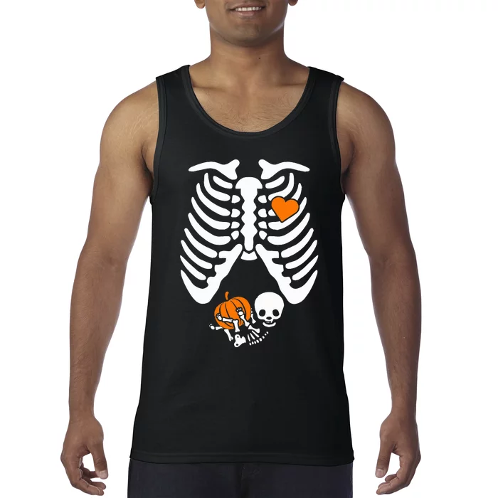 Skeleton Pregnancy Announcement Mom Tank Top