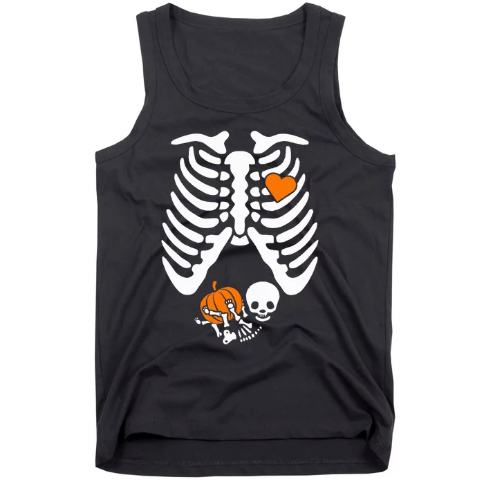 Skeleton Pregnancy Announcement Mom Tank Top