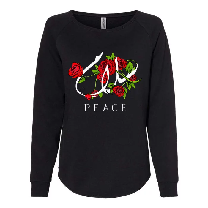 Salam Peace Arabic Islam Islamic Art Muslim Assalamu Alaykum Womens California Wash Sweatshirt