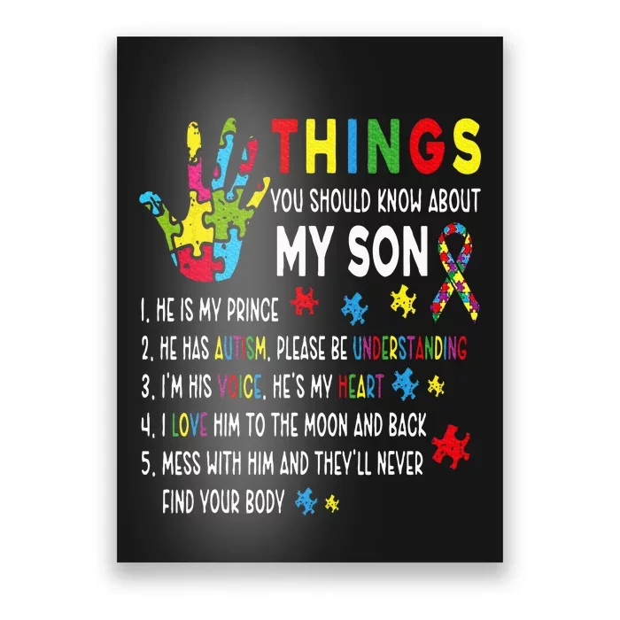 Support Parents Autism Mom Dad Poster