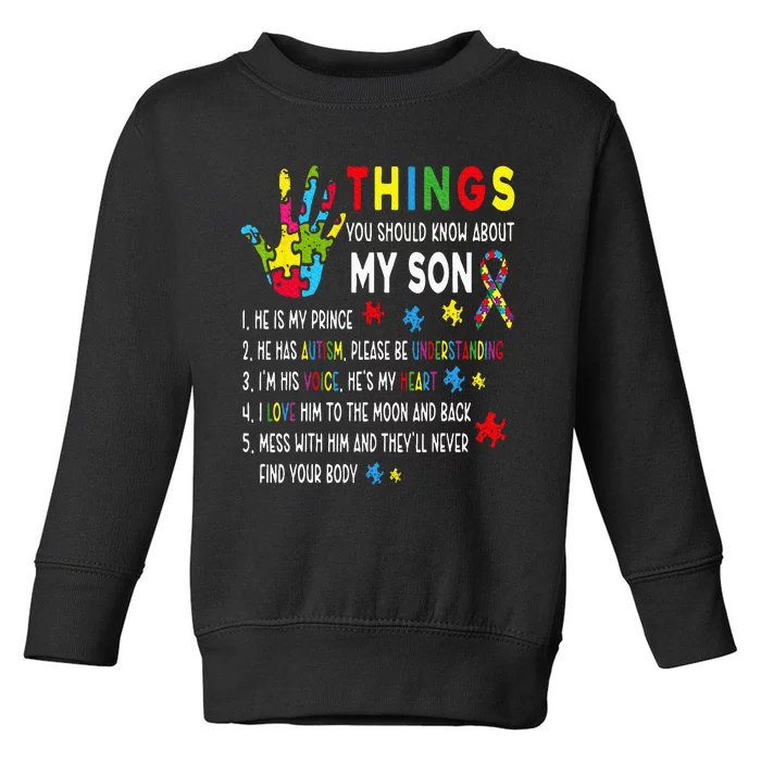 Support Parents Autism Mom Dad Toddler Sweatshirt